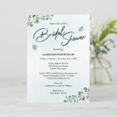 Groene Eucalyptus en Cotton Flowers Vrijgezellenfe Kaart (Staand voorkant)