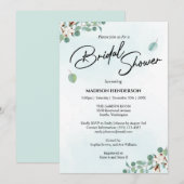 Groene Eucalyptus en Cotton Flowers Vrijgezellenfe Kaart (Voorkant / Achterkant)