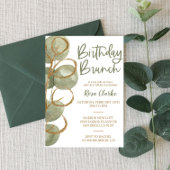 Groene Eucalyptus en goudflora Brendday Brunch Kaart