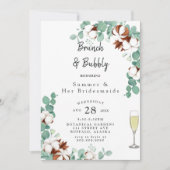 Groene Eucalyptus en katoenbridesmaïden Luncheon I Kaart (Voorkant)