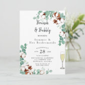 Groene Eucalyptus en katoenbridesmaïden Luncheon I Kaart (Staand voorkant)