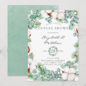 Groene Eucalyptus en katoenparen schoeisel Kaart (Voorkant / Achterkant)