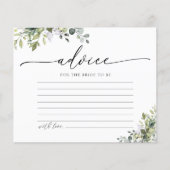 Groene Eucalyptus Floral Advice Kaart (Voorkant)