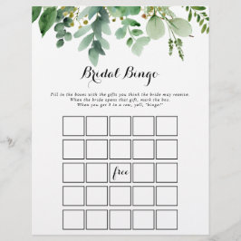 Groene Eucalyptus Foliage Bingo Game
