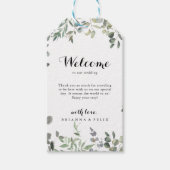 Groene Eucalyptus Foliage Delight Bruiloft Welkom Cadeaulabel (Voorkant)