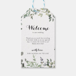 Groene Eucalyptus Foliage Delight Bruiloft Welkom Cadeaulabel