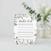 Groene Eucalyptus Foliage Delight Bucket List Kaar Briefkaart (Staand voorkant)
