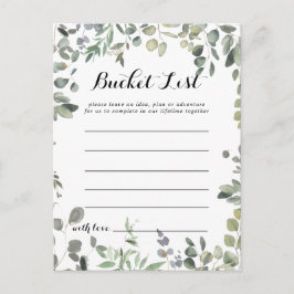 Groene Eucalyptus Foliage Delight Bucket List Kaar Briefkaart