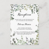 Groene Eucalyptus Foliage Delight Huwelijksrecepti Informatiekaartje (Voorkant)
