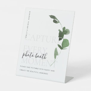 Groene Eucalyptus Foliage Vrijgezellenfeest Fotoca Reclamebord Met Voetstuk