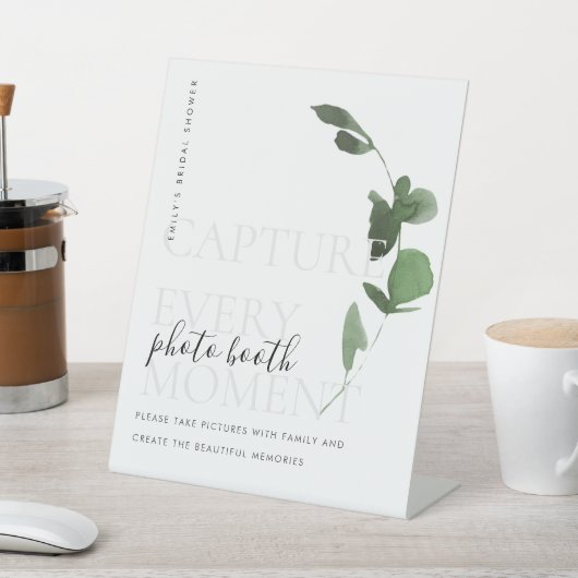 Groene Eucalyptus Foliage Vrijgezellenfeest Fotoca Reclamebord Met Voetstuk (Insitu)