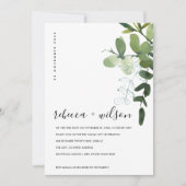 GROENE EUCALYPTUS FOLIAGE WE HEBBEN DE KNOT INVITE BEDANKKAART (Voorkant)