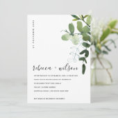 GROENE EUCALYPTUS FOLIAGE WE HEBBEN DE KNOT INVITE BEDANKKAART (Staand voorkant)