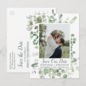 Groene Eucalyptus foto Sla de datum Briefkaarten (Voorkant / Achterkant)