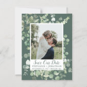 Groene Eucalyptus foto Sla de datum magneten op (Voorkant)