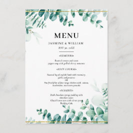 Groene Eucalyptus Frameborder Trouwen Menu