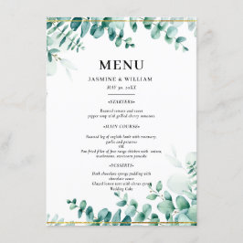 Groene Eucalyptus Frameborder Trouwen Menu