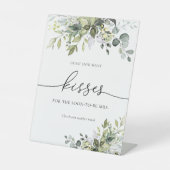 Groene Eucalyptus gast hoeveel kussen teken Reclamebord Met Voetstuk (Voorkant)