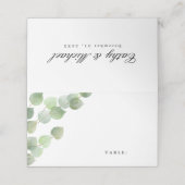 Groene Eucalyptus gebladerte gepersonaliseerd Plaatskaartje (Buitenkant ongevouwen)