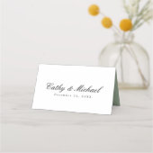 Groene Eucalyptus gebladerte gepersonaliseerd Plaatskaartje (Achterkant)