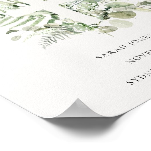 Groene Eucalyptus gebladerte kruis God zegene Roma Poster (Hoek)