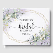 Groene Eucalyptus Geometrische Bruids Bruiloft Gas Gastenboek (Voorkant)