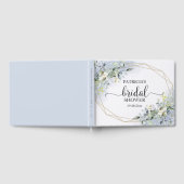 Groene Eucalyptus Geometrische Bruidsdouche Gastenboek (Volledig)