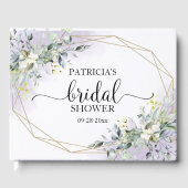 Groene Eucalyptus Geometrische Bruidsontvangst Gas Gastenboek (Voorkant)