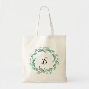 Groene eucalyptus gepersonaliseerd tote bag