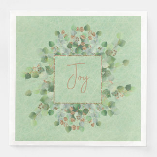 Groene Eucalyptus Glitter Sparkle Sage Botanical Servet