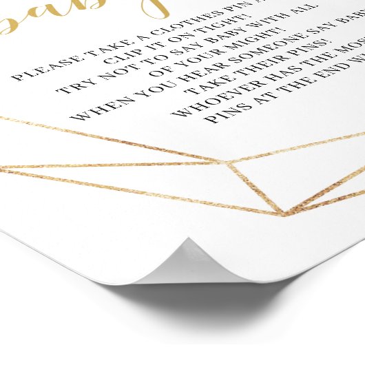 Groene eucalyptus gold niet voor baby-spelbord poster (Hoek)