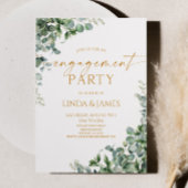 Groene Eucalyptus Gold Wedding Engagement Party Kaart