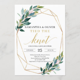Groene eucalyptus goud trouwde verlovingsfeest kaart