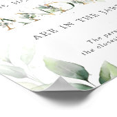 Groene Eucalyptus Hoeveel Candies Bord Poster (Hoek)