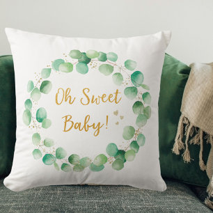 Groene Eucalyptus Houten Citaat Baby Slaapkamer Kussen