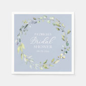 Groene Eucalyptus Krans Bruidsdiner Servetten (Voorkant)