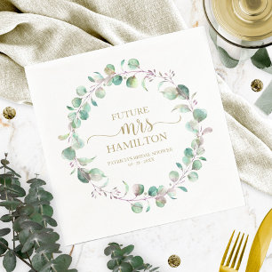 Groene Eucalyptus Krans Bruidsdouche Servetten