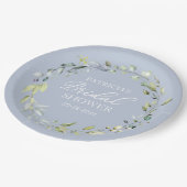 Groene Eucalyptus Krans Bruidsfeest Papieren Bordje (Gekanteld)