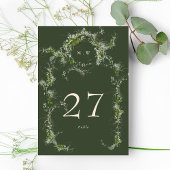 Groene Eucalyptus krans Elegant Monogram Bruiloft Kaart