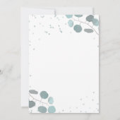 Groene eucalyptus laat Baby shower tweeling achter Kaart (Achterkant)