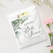 Groene eucalyptus laat botanisch Baby shower achte Bedankzakje (Gezegeld)