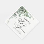 Groene eucalyptus laat botanisch Baby shower achte Servet (Hoek)