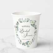 Groene eucalyptus laat botanisch Vrijgezellenfeest Papieren Bekers (Voorkant)