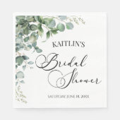 Groene eucalyptus laat botanisch Vrijgezellenfeest Servet (Voorkant)