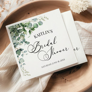 Groene eucalyptus laat botanisch Vrijgezellenfeest Servet