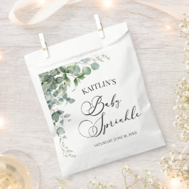 Groene eucalyptus laat botanische Baby sprenkelen Bedankzakje