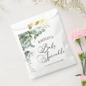 Groene eucalyptus laat botanische Baby sprenkelen Bedankzakje (Gezegeld)