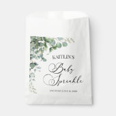 Groene eucalyptus laat botanische Baby sprenkelen Bedankzakje (Voorkant)