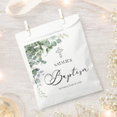 Groene eucalyptus laat botanische doop bedankzakje (Geknipt)