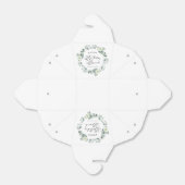 Groene eucalyptus laat botanische verjaardag brunc bedankdoosjes (Uitgevouwen)